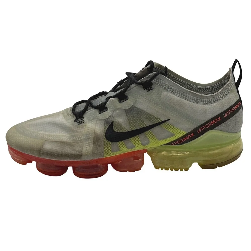 Nike Air VaporMax 2019‎ AR6631-007 Men's Size 12 Grey Volt Crimson Running Shoes